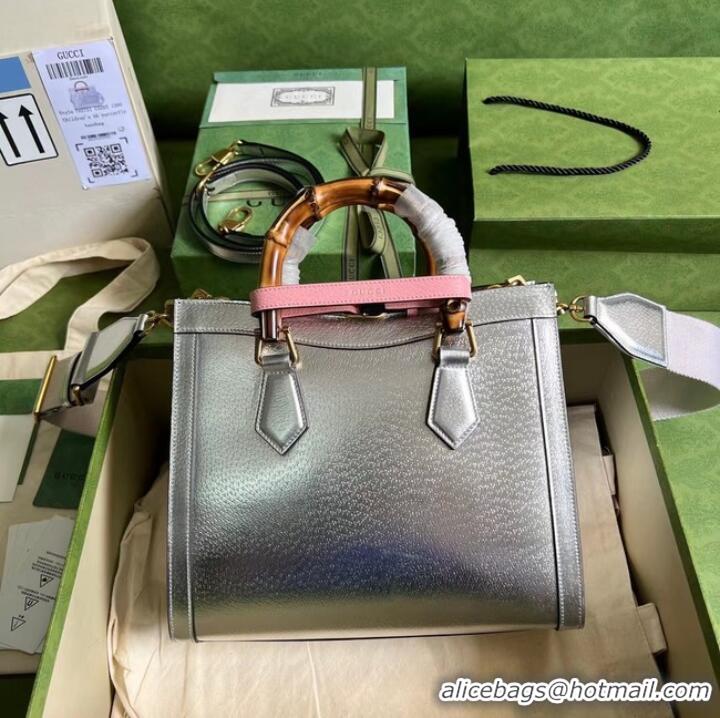 Well Crafted Gucci Diana small tote bag 702721 Silver