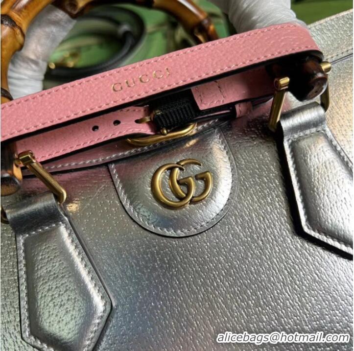 Well Crafted Gucci Diana small tote bag 702721 Silver