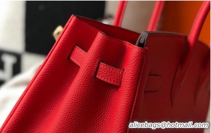 Buy Fashionable Most Popular Hermes original Togo Leather HB25O Red