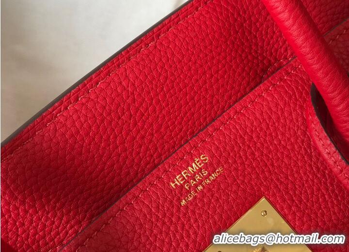 Buy Fashionable Most Popular Hermes original Togo Leather HB25O Red