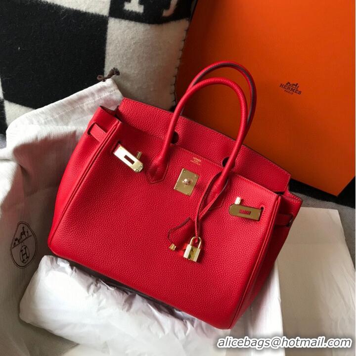 Buy Fashionable Most Popular Hermes original Togo Leather HB25O Red