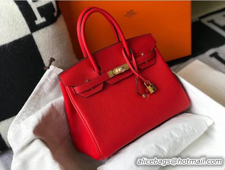 Buy Fashionable Most Popular Hermes original Togo Leather HB25O Red