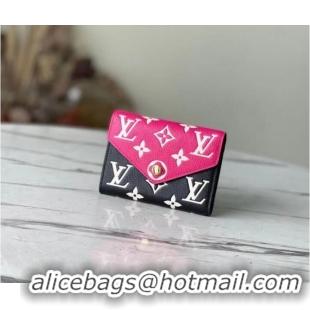 Inexpensive Louis Vuitton VICTORINE WALLET M81289 Black & White & Pink