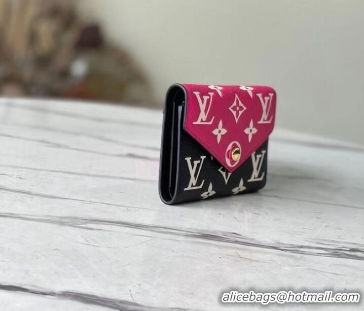 Inexpensive Louis Vuitton VICTORINE WALLET M81289 Black & White & Pink