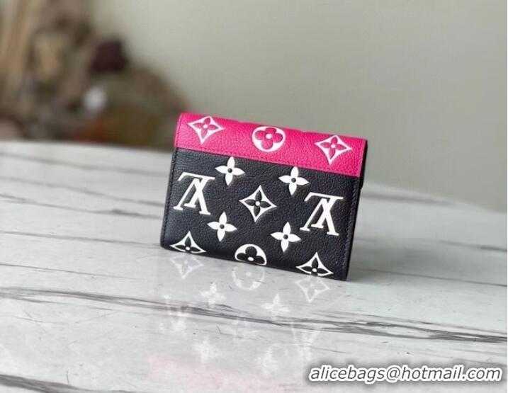 Inexpensive Louis Vuitton VICTORINE WALLET M81289 Black & White & Pink