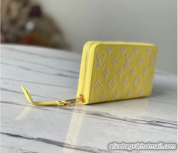 Top Quality Louis Vuitton ZIPPY WALLET M81427 Lemon Curd Yellow