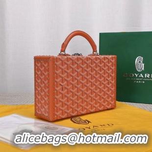 Grade Product Goyard Hotel Box Bag Clamecy Leather GY1409 Orange