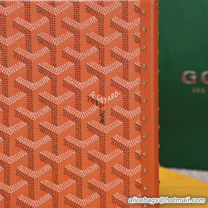 Grade Product Goyard Hotel Box Bag Clamecy Leather GY1409 Orange