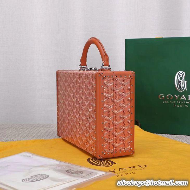 Grade Product Goyard Hotel Box Bag Clamecy Leather GY1409 Orange