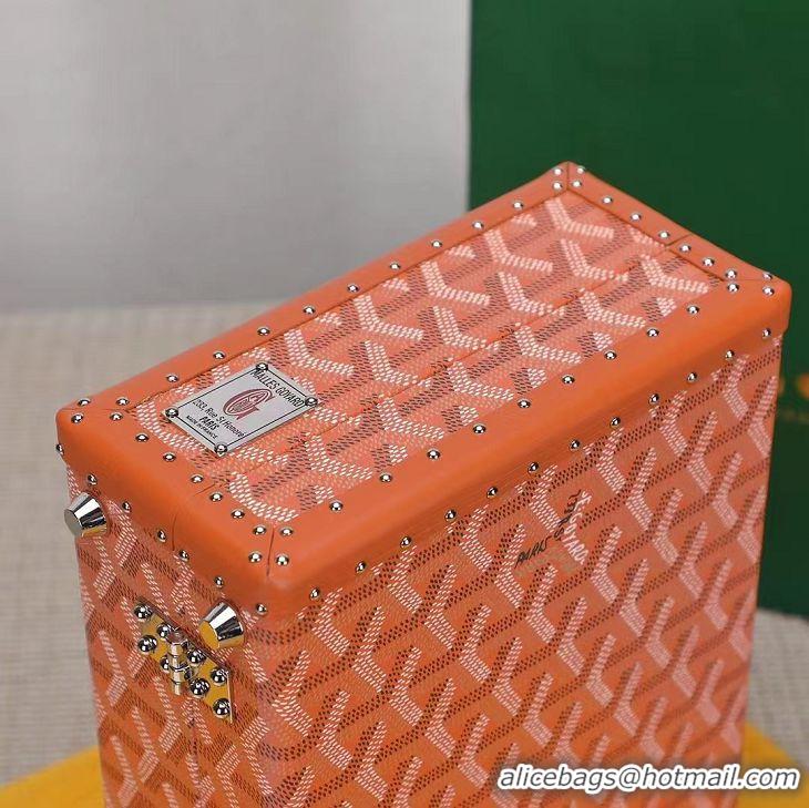 Grade Product Goyard Hotel Box Bag Clamecy Leather GY1409 Orange