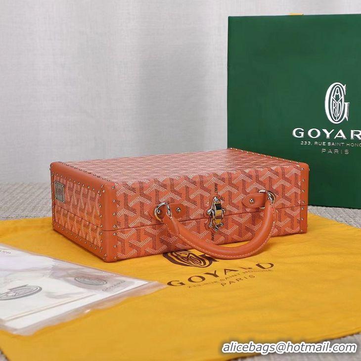 Grade Product Goyard Hotel Box Bag Clamecy Leather GY1409 Orange