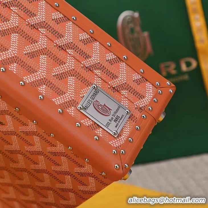 Grade Product Goyard Hotel Box Bag Clamecy Leather GY1409 Orange