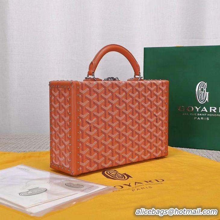 Grade Product Goyard Hotel Box Bag Clamecy Leather GY1409 Orange