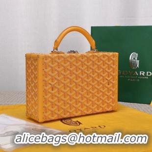 Top Quality Goyard Hotel Box Bag Clamecy Leather GY1409 Yellow