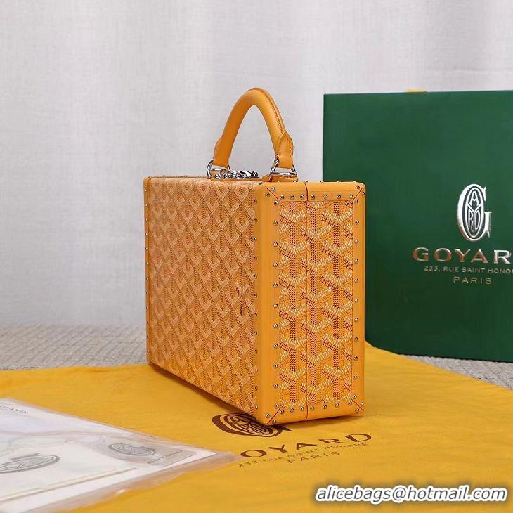 Top Quality Goyard Hotel Box Bag Clamecy Leather GY1409 Yellow