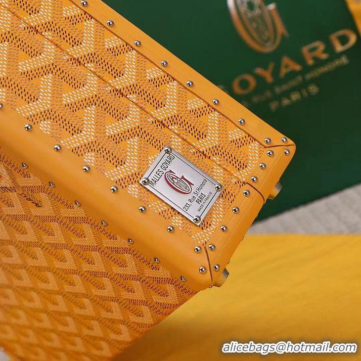 Top Quality Goyard Hotel Box Bag Clamecy Leather GY1409 Yellow