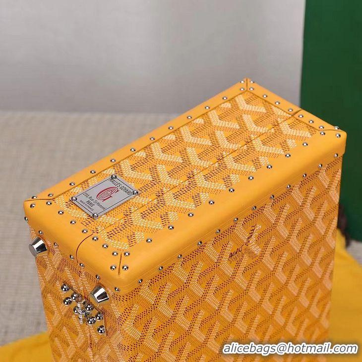 Top Quality Goyard Hotel Box Bag Clamecy Leather GY1409 Yellow