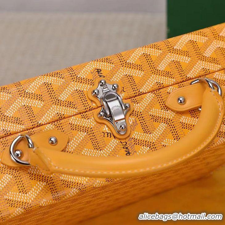 Top Quality Goyard Hotel Box Bag Clamecy Leather GY1409 Yellow