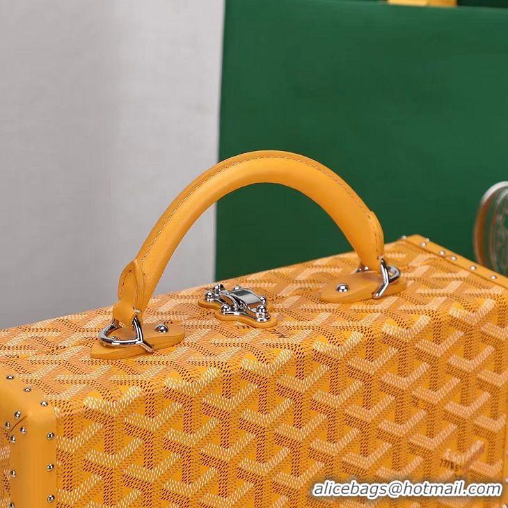 Top Quality Goyard Hotel Box Bag Clamecy Leather GY1409 Yellow