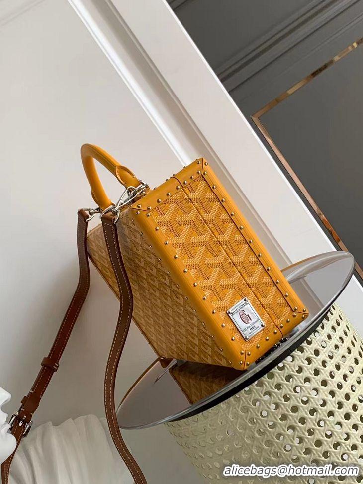 Top Quality Goyard Hotel Box Bag Clamecy Leather GY1409 Yellow