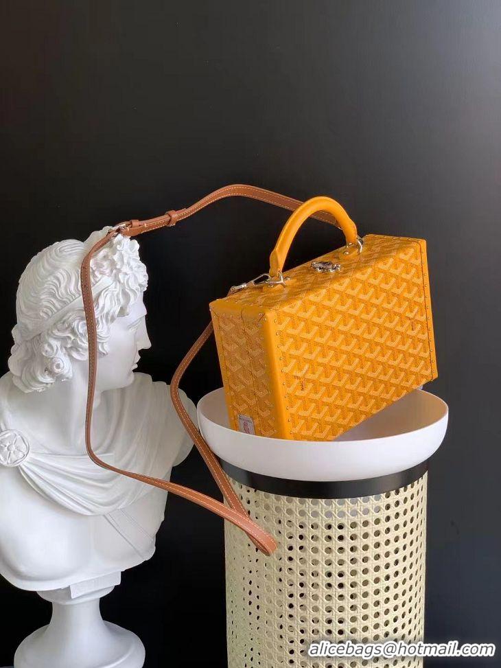 Top Quality Goyard Hotel Box Bag Clamecy Leather GY1409 Yellow