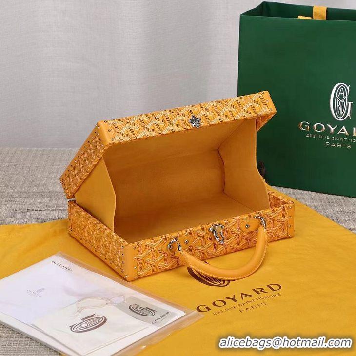 Top Quality Goyard Hotel Box Bag Clamecy Leather GY1409 Yellow