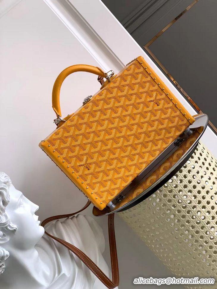 Top Quality Goyard Hotel Box Bag Clamecy Leather GY1409 Yellow