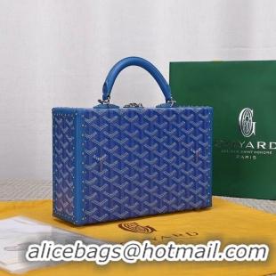 New Style Goyard Hotel Box Bag Clamecy Leather GY1409 Light Blue