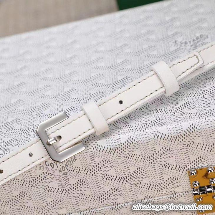 Well Crafted Goyard Hotel Box Bag Clamecy Leather GY1409 White