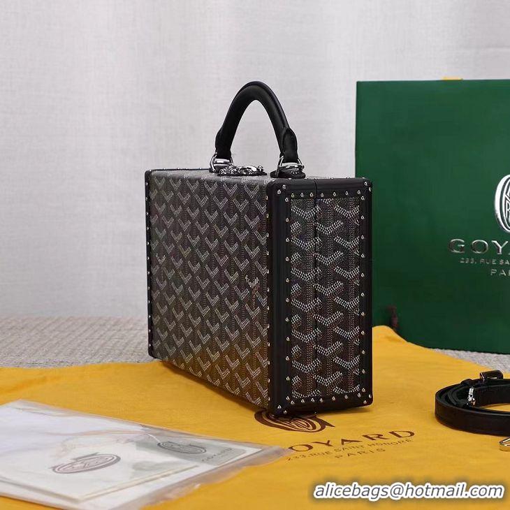 Classic Grade Goyard Hotel Box Bag Clamecy Leather GY1409 Black