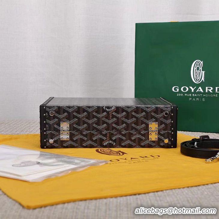 Classic Grade Goyard Hotel Box Bag Clamecy Leather GY1409 Black