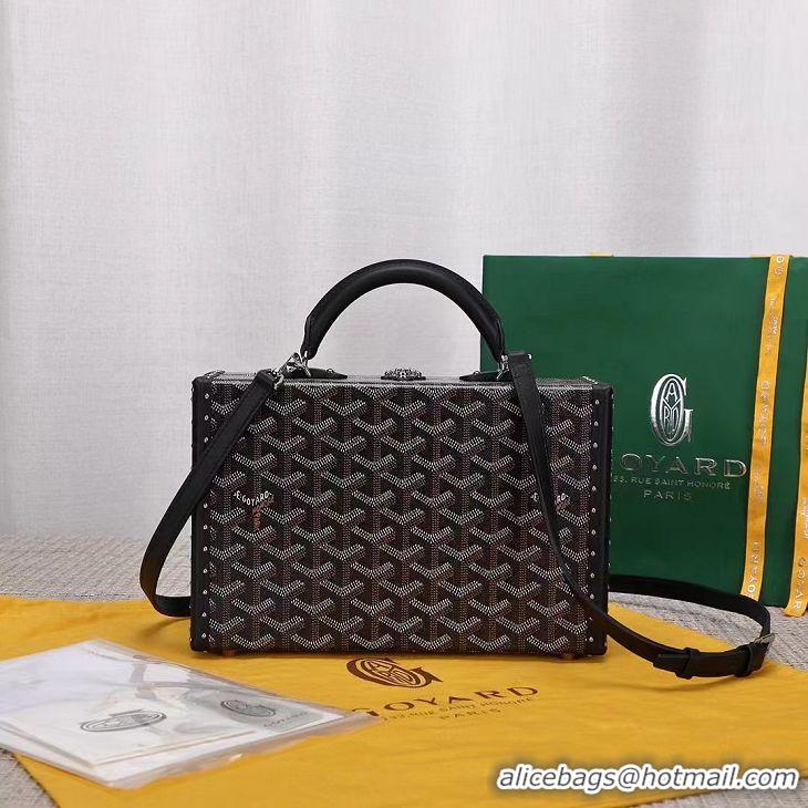 Classic Grade Goyard Hotel Box Bag Clamecy Leather GY1409 Black