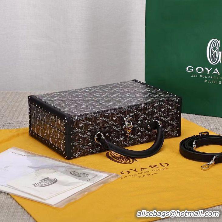 Classic Grade Goyard Hotel Box Bag Clamecy Leather GY1409 Black