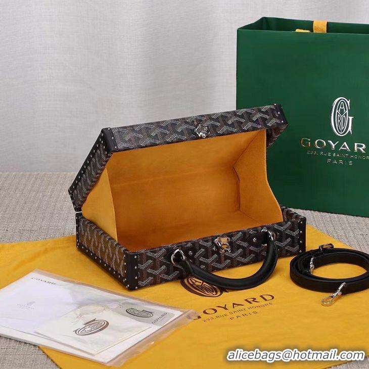 Classic Grade Goyard Hotel Box Bag Clamecy Leather GY1409 Black