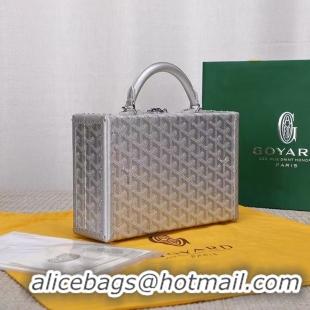 Buy New Cheap Goyard Hotel Box Bag Clamecy Leather GY1409 Silver