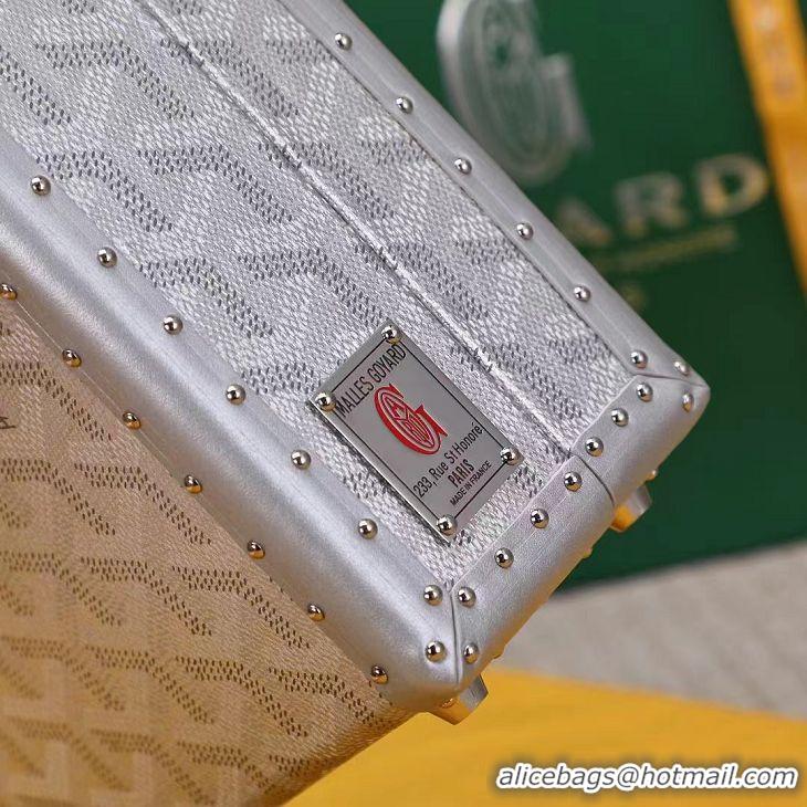 Buy New Cheap Goyard Hotel Box Bag Clamecy Leather GY1409 Silver