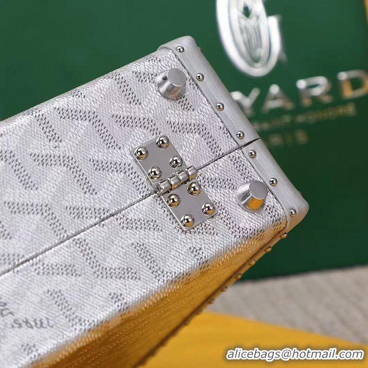 Buy New Cheap Goyard Hotel Box Bag Clamecy Leather GY1409 Silver