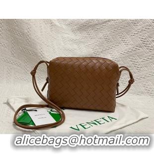 Best Price Bottega Veneta Small intrecciato leather cross-body bag 680255 Brown