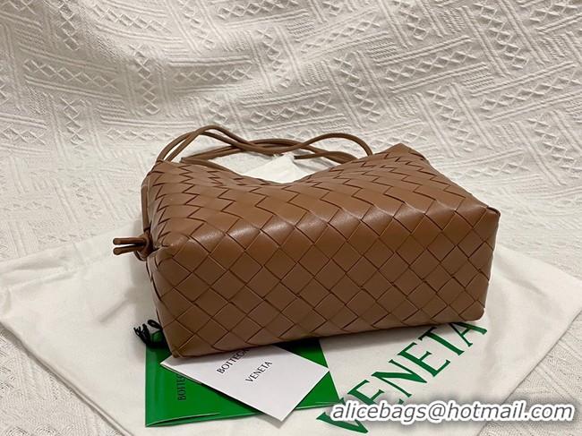 Best Price Bottega Veneta Small intrecciato leather cross-body bag 680255 Brown