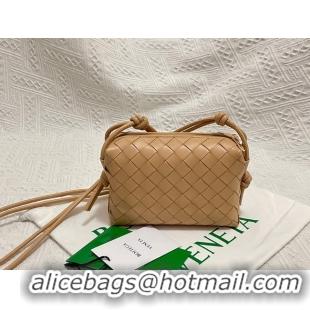 Duplicate Bottega Veneta Mini intrecciato leather cross-body bag 680254 Almond