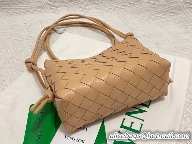 Duplicate Bottega Veneta Mini intrecciato leather cross-body bag 680254 Almond