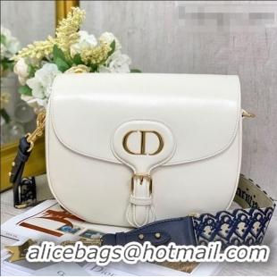 Top Grade Dior Large Bobby Calfskin Shoulder Bag C0319 White 2020