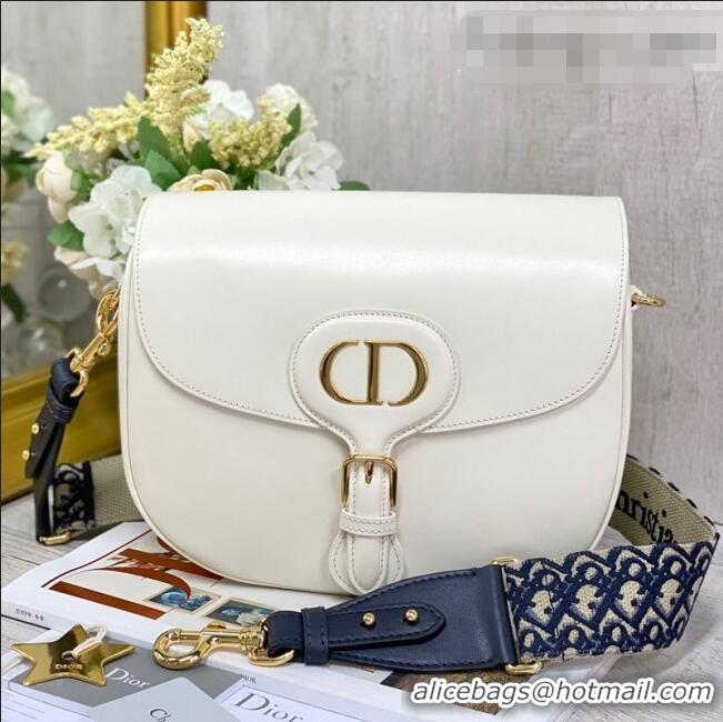 Top Grade Dior Large Bobby Calfskin Shoulder Bag C0319 White 2020