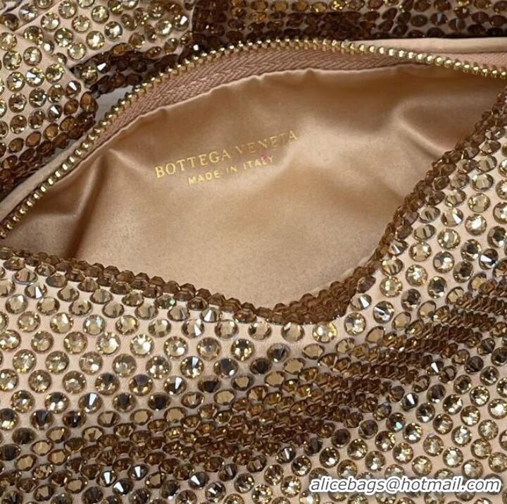 Famous Brand Bottega Veneta Mini with artificial crystals JODIE 651876V gold