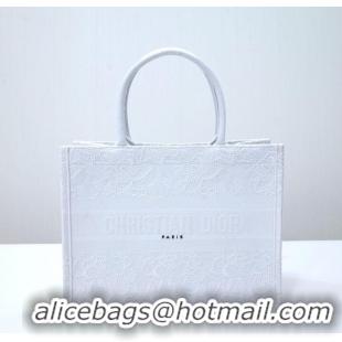 Shop Grade SMALL DIOR BOOK TOTE Embroidery C1287-34 white