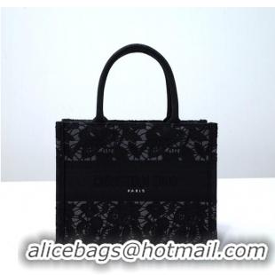 Buy Fashionable SMALL DIOR BOOK TOTE Embroidery C1331-11 black