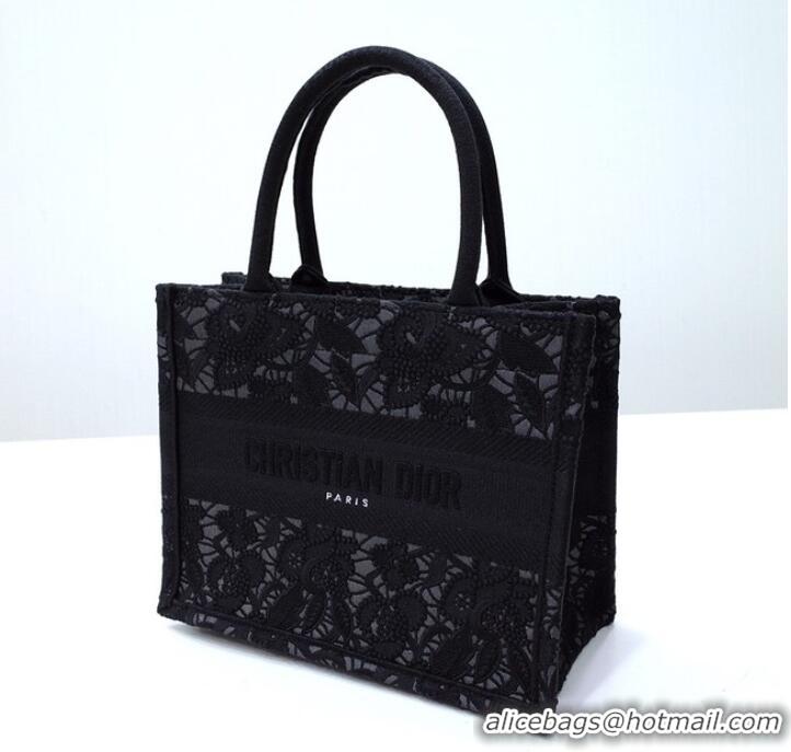 Buy Fashionable SMALL DIOR BOOK TOTE Embroidery C1331-11 black