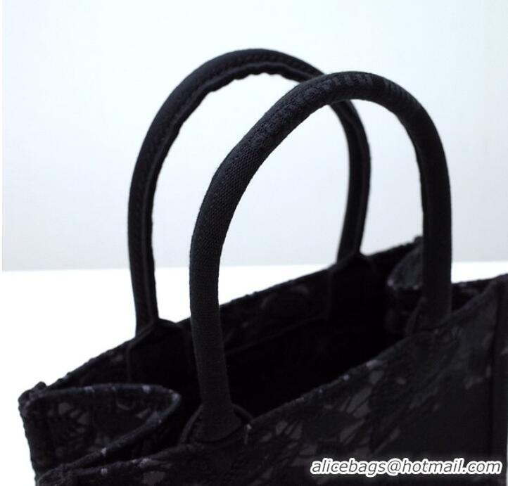 Buy Fashionable SMALL DIOR BOOK TOTE Embroidery C1331-11 black