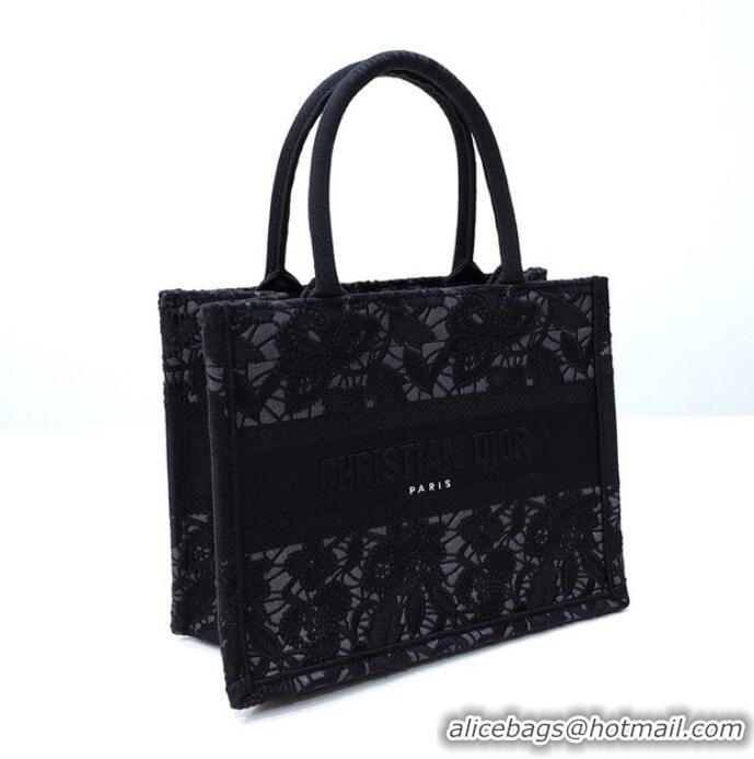 Buy Fashionable SMALL DIOR BOOK TOTE Embroidery C1331-11 black