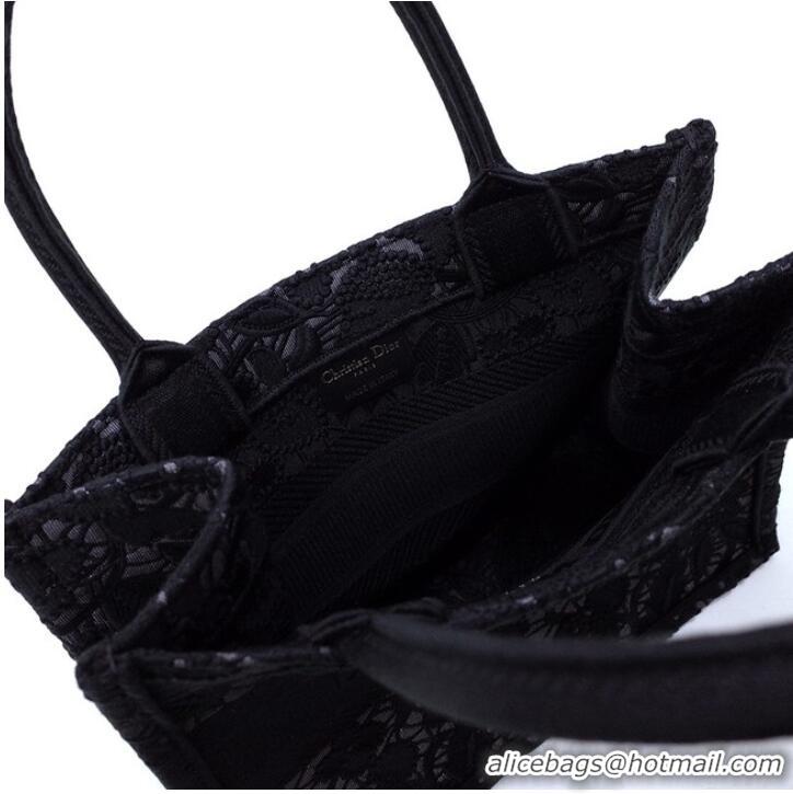 Buy Fashionable SMALL DIOR BOOK TOTE Embroidery C1331-11 black